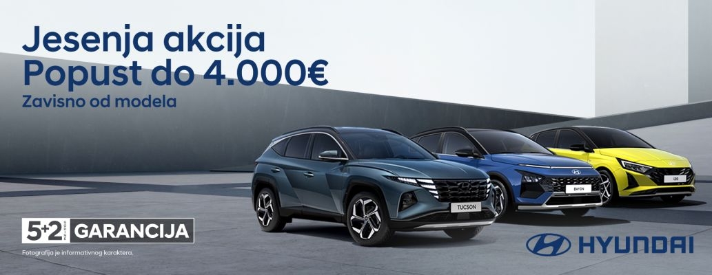 Velika jesenja prodajna akcija u svim Hyundai salonima!